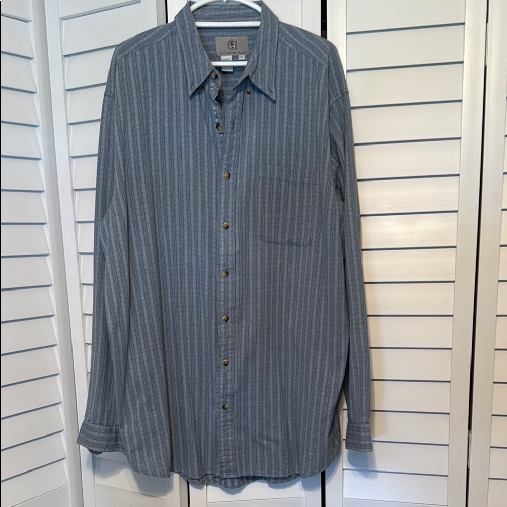 The Territory Ahead Blue Casual Button Down Shirt 2XLT